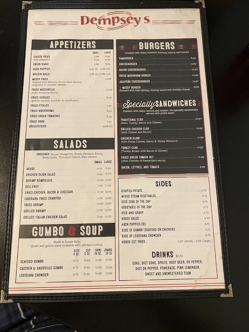 Counter service area in a cozy po' boys spot.